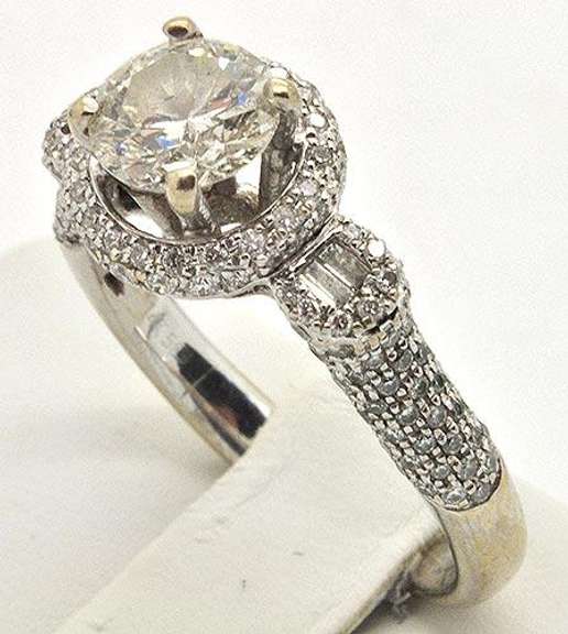 14kt Gold 1.5 CTW Diamond Halo Ring