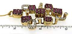 Fancy 7ctw Ruby & Diamond Pendant, 18kt