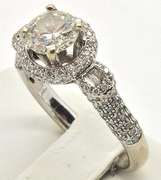 14kt Gold 1.5 CTW Diamond Halo Ring