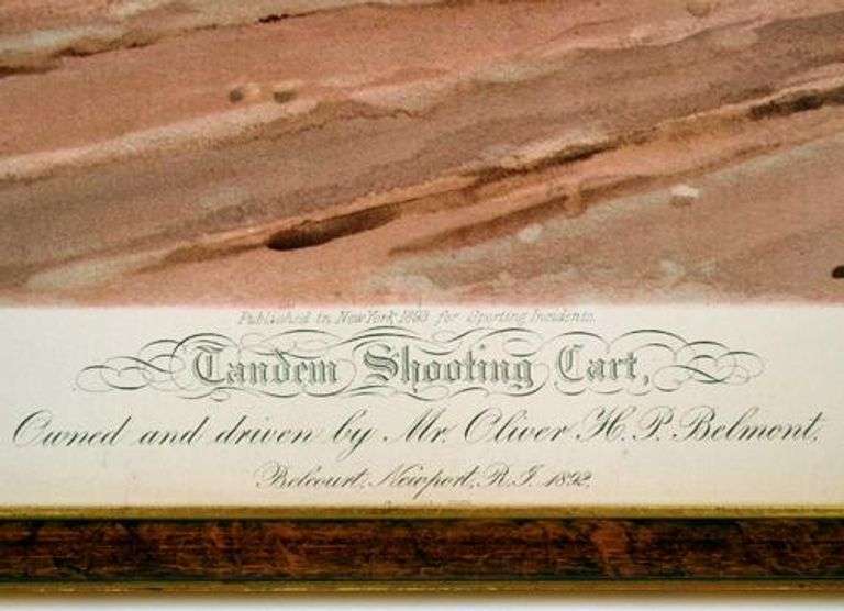 1892 Art Print, Vanderbilt Allen Tandem Shooting Cart W.S. Vanderbilt Allen Tandem Shooting Cart