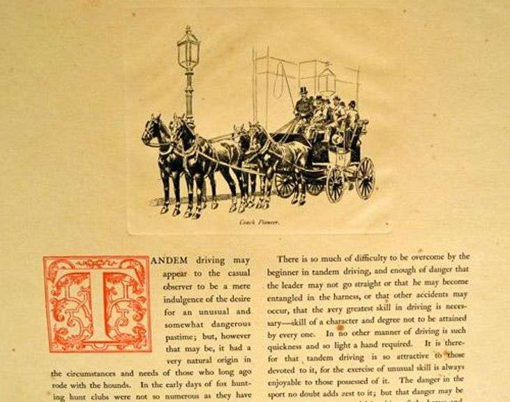 1892 Art Print, Vanderbilt Allen Tandem Shooting Cart W.S. Vanderbilt Allen Tandem Shooting Cart