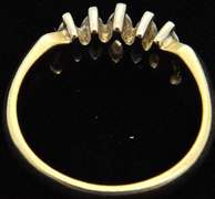 LADIES 14 KT YELLOW GOLD MARQUISE DIAMOND RING.