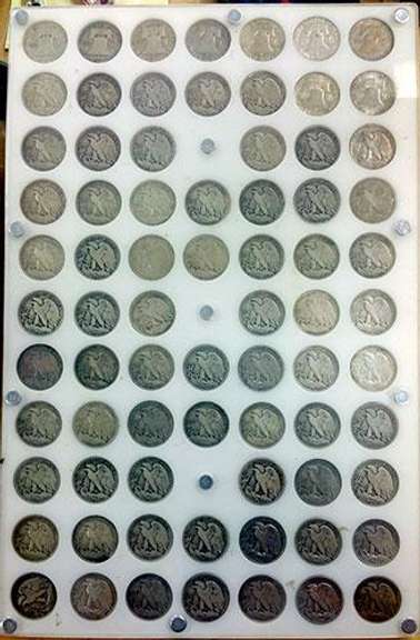Big Full 1916-1951 Half Dollar Set Walkers, Franklins