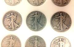 Big Full 1916-1951 Half Dollar Set Walkers, Franklins