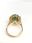 18kt Gold 5+CTW Emerald & Diamond Ring