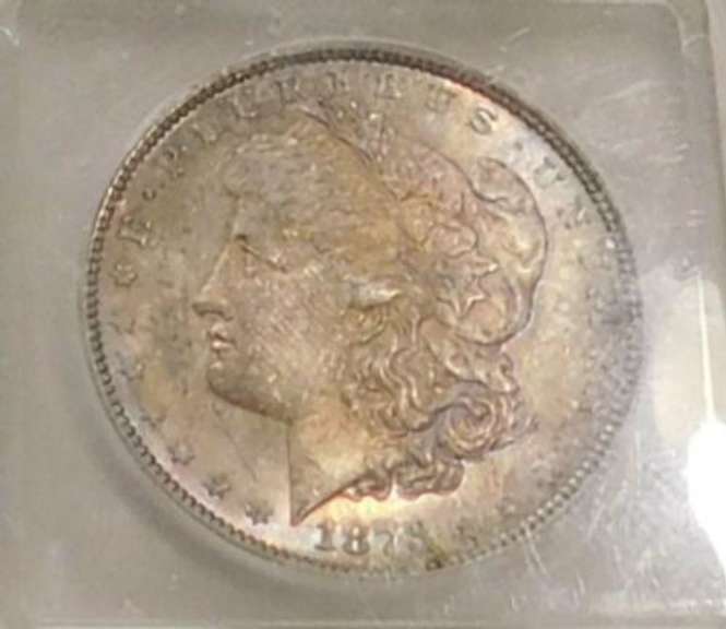1878-8TF Morgan Dollar VAM-4 ICG MS-64, red toning
