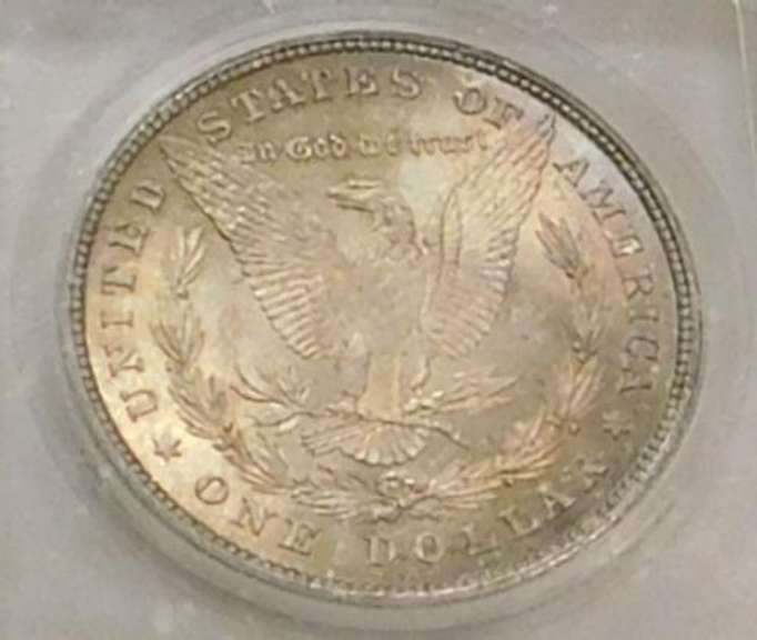 1878-8TF Morgan Dollar VAM-4 ICG MS-64, red toning
