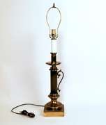 Vintage 3 Way Brass Handled Column Table Lamp