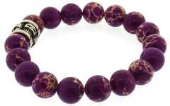 Imperial Jasper Purple Beads Bracelet