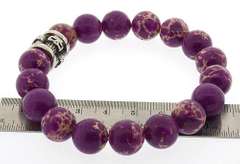 Imperial Jasper Purple Beads Bracelet