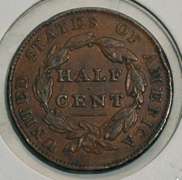 1835 Classic Head Half Cent