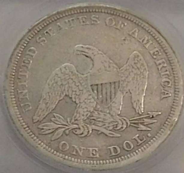 1840 Seated Liberty Dollar, ICG F-15, First Year Issue.