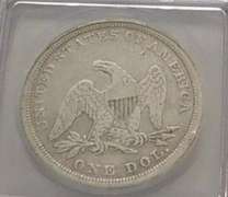 1840 Seated Liberty Dollar, ICG F-15, First Year Issue.