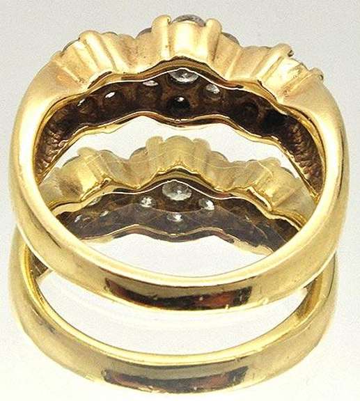 14 KT  DIAMOND PAST/PRESENT/FUTURE RING