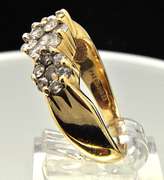 14 KT  DIAMOND PAST/PRESENT/FUTURE RING