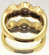 14 KT  DIAMOND PAST/PRESENT/FUTURE RING