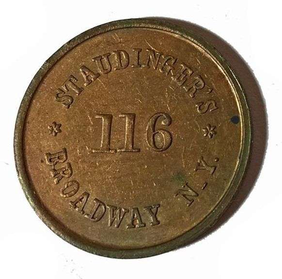 1863 NYC Choice Red BU Civil War Token NYC 630 Bs-1 a