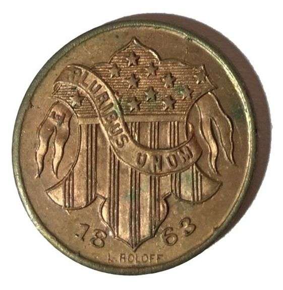 1863 NYC Choice Red BU Civil War Token NYC 630 Bs-1 a