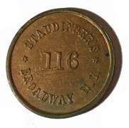 1863 NYC Choice Red BU Civil War Token NYC 630 Bs-1 a