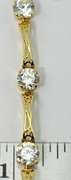 Bold 14K Yellow Gold Bracelet with CZ's