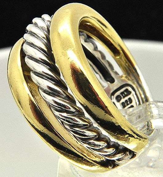 David Yurman Cigar Cable Ring, 18K & Silver