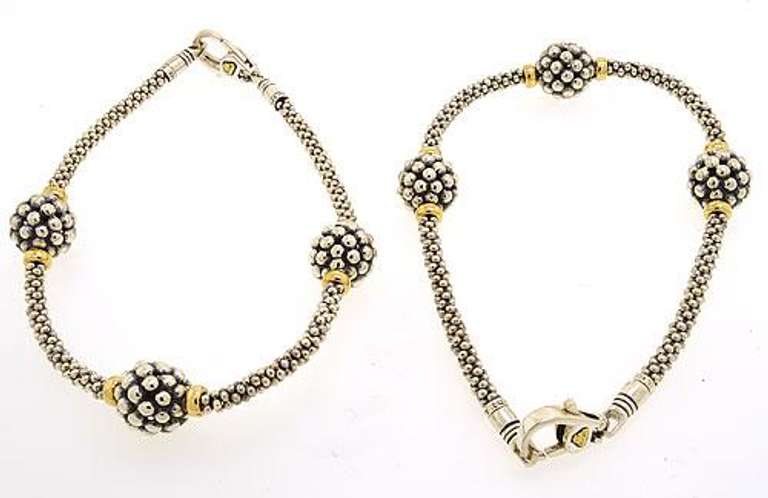 Designer Lagos Sterling Silver Bracelet & Necklace Set
