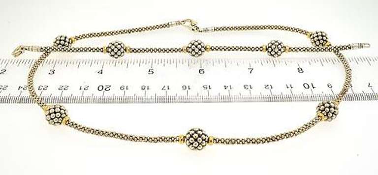 Designer Lagos Sterling Silver Bracelet & Necklace Set