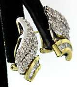 Stunning Diamond Swirl Earrings in 18kt