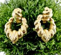 Heavy 14K Door-Knocker Style Earrings