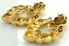 Heavy 14K Door-Knocker Style Earrings