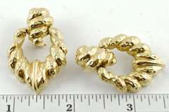 Heavy 14K Door-Knocker Style Earrings