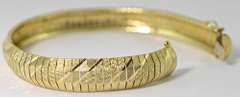 Textured 14K Flex Bangle