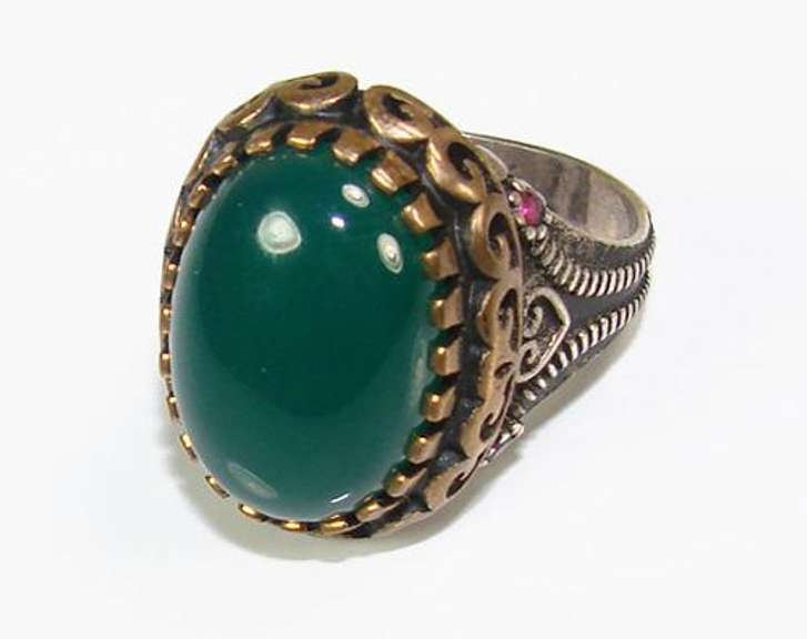 Exquisite Sophisticated Large GEM 925 S Gents Ring