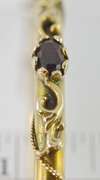 Vintage Garnet and Gold 14K Bangle