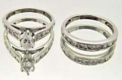 LADIES PLATINUM DIAMOND WEDDING SET.
