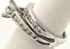 LADIES PLATINUM DIAMOND WEDDING SET.