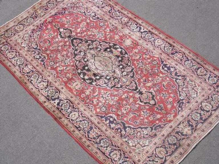 Spectacular Semi Antique Persian Kashan 4.10x8.0