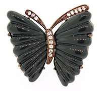 Carlo Viani Sterling Silver Butterfly Ring