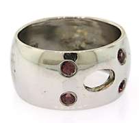 Le Vian Sterling Silver Band with Pink Gemstones