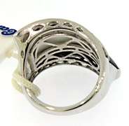 Carlo Viani Black & White Sterling Silver Ring