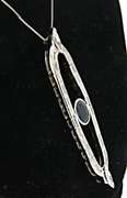Vintage Sapphire & Diamond Pendant Necklace