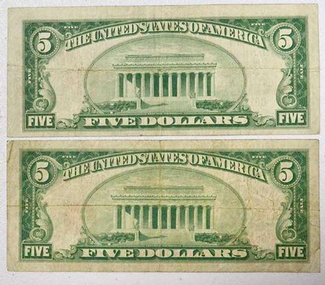2 Series of 1929 $5 First National Bank of Toledo Ohio Nationals