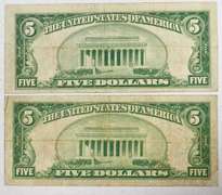 2 Series of 1929 $5 First National Bank of Toledo Ohio Nationals