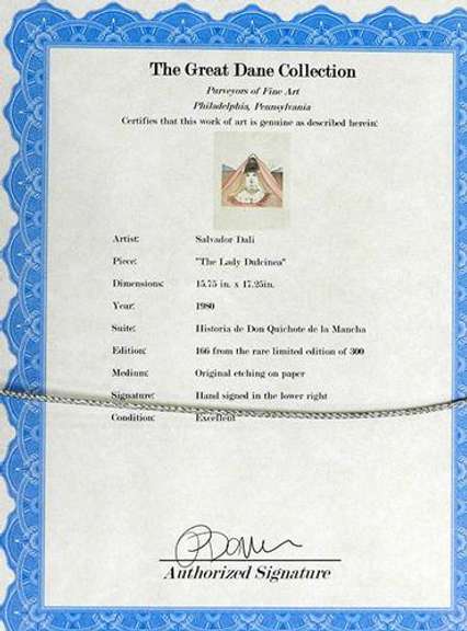 Salvador Dali Hand Signed Lithograph