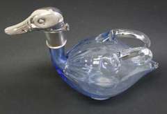 Sterling Blue Duck Decanter/Claret Jug