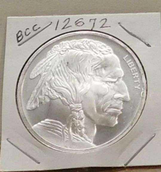 One Ounce PROOF Silver Round - Indian/Buffalo