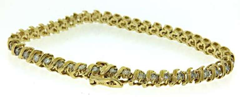 Gorgeous Diamond S Link Tennis Bracelet
