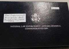 1997 3 pc Law Enforcement Set w/PRF Sil Dol, patch, pin