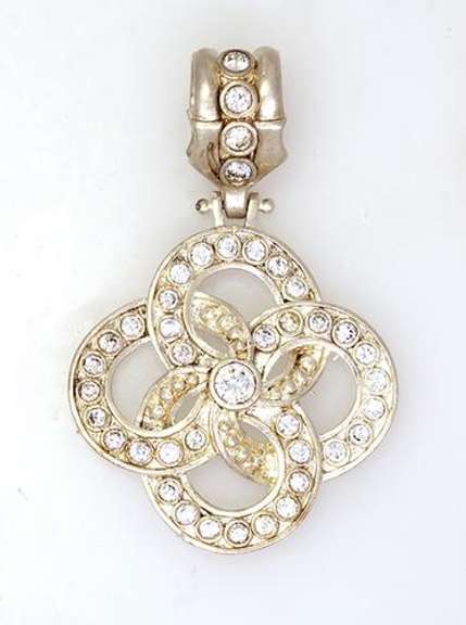 Ornate Sparkling Gordian Knot Pendant