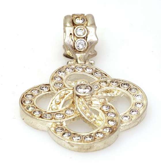 Ornate Sparkling Gordian Knot Pendant